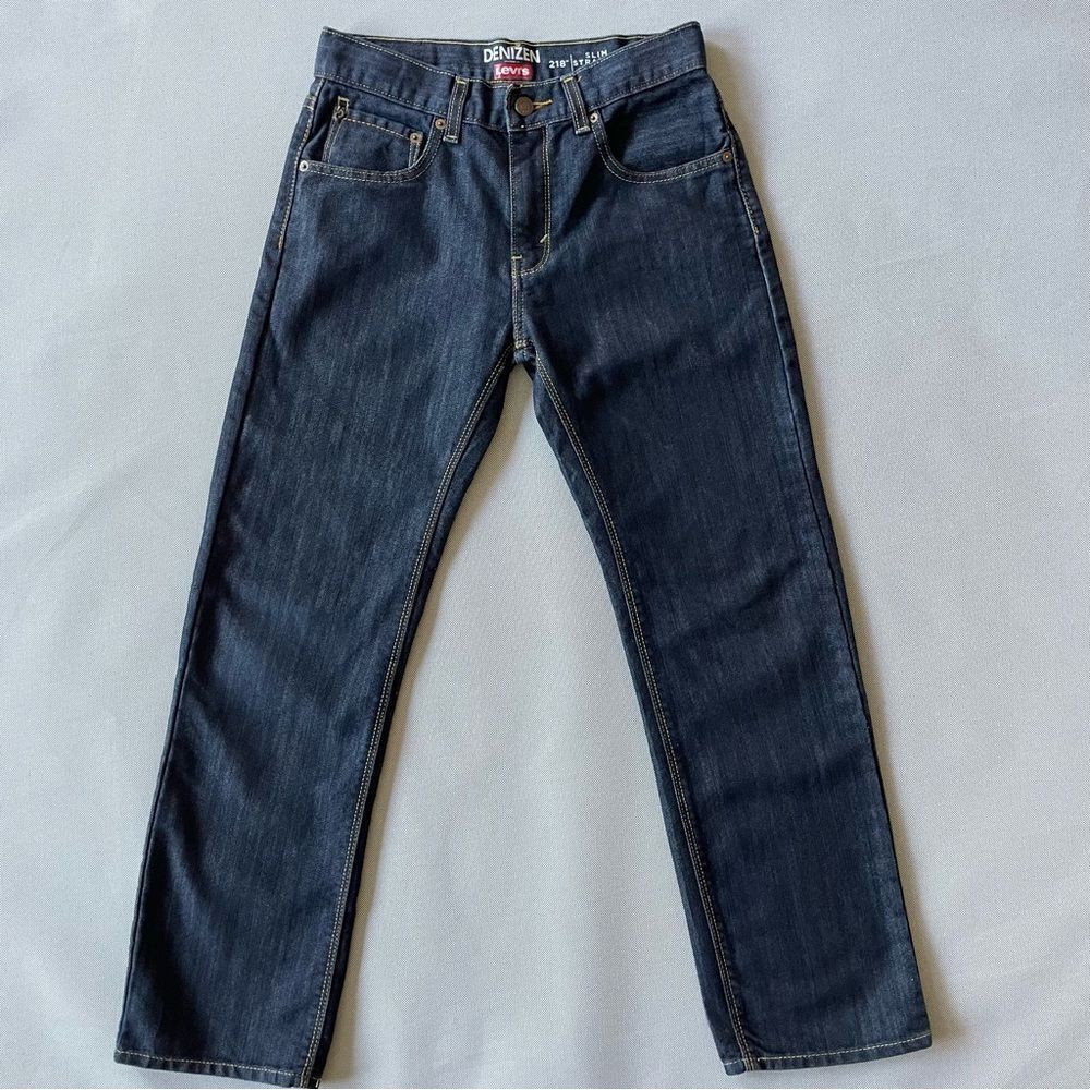 Denizen Levi’s 218 Slim Straight Fit NWOT Dark Denim Youth Size 16 Reg